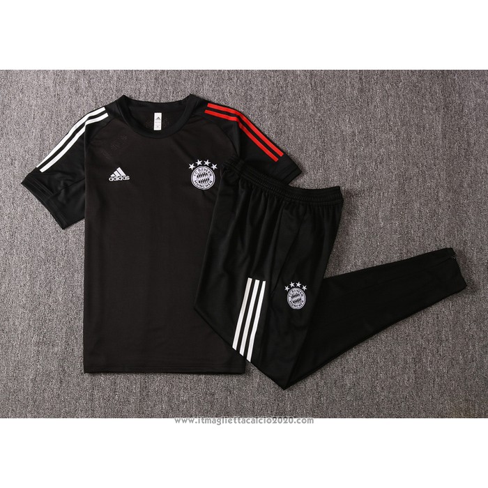 Tuta da Track Bayern Monaco Manica Corta 2020 2021 Nero